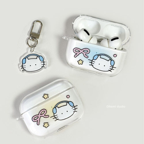 ins可爱猫咪蝴蝶结AirPods4壳