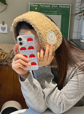 韩国ins小众博主同款可爱红色小蘑菇magsafe磁吸手机壳适用于iPhone16pro/15promax苹果17pro/14手机保护套