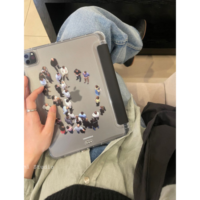 小众冷淡风一群人笔槽支架平板壳