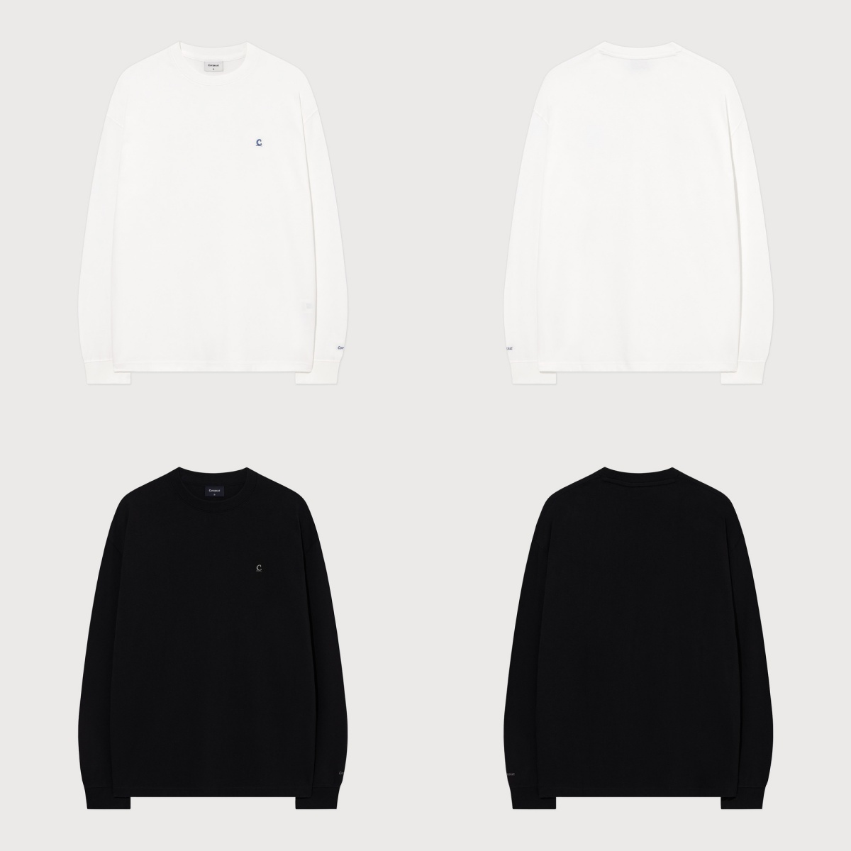 简约休闲经典圆领长袖套头上衣