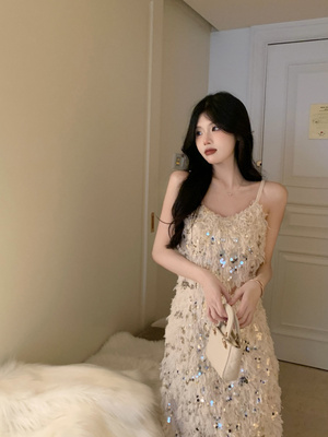 法式吊带连衣裙女装春夏季礼服裙