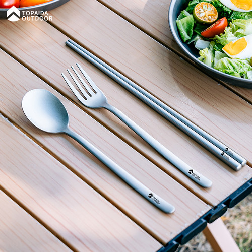 户外露营餐具套装纯钛钛合金