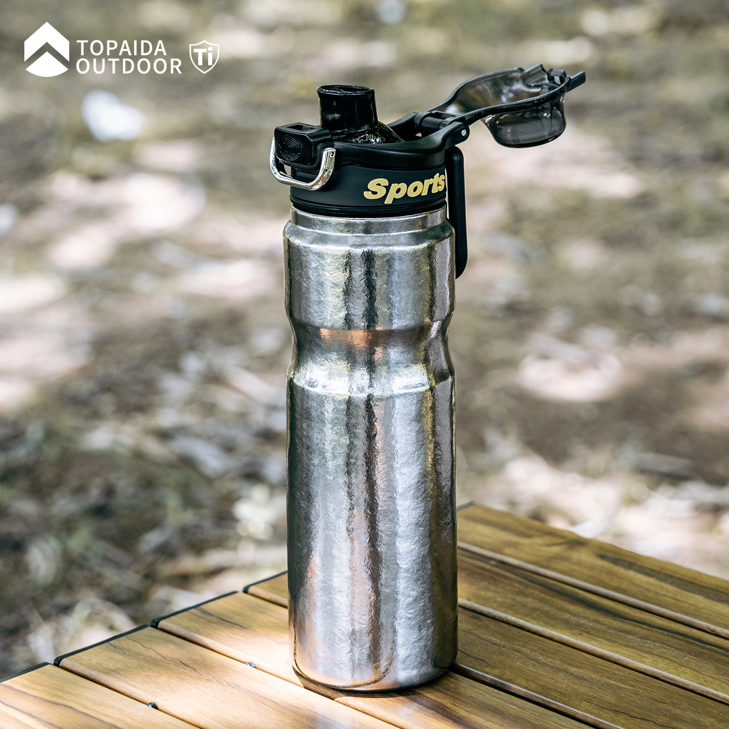 纯钛运动水壶双层真空保温保冷户外便携骑行男女高颜值大容量水杯