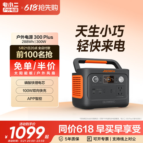 电小二0.3度电220V100W双向快充