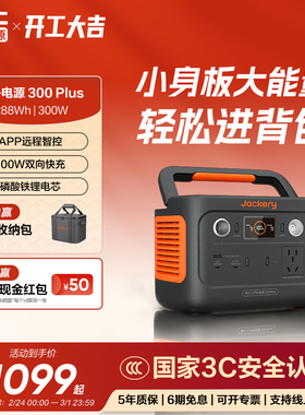 电小二300Plus户外移动电源220v快充【停电应急备用】便携蓄电池自驾游露营