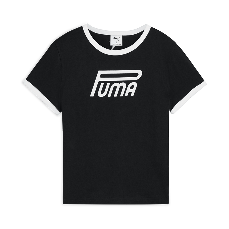 PUMA彪马ROSE朴彩英同款修身短袖T恤女运动上衣634104 635876
