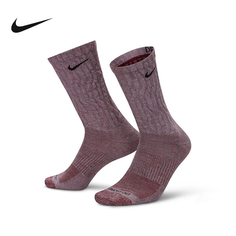 Nike耐克长袜子男女同款Dri-Fit速干针织长筒袜运动袜DQ6448-904