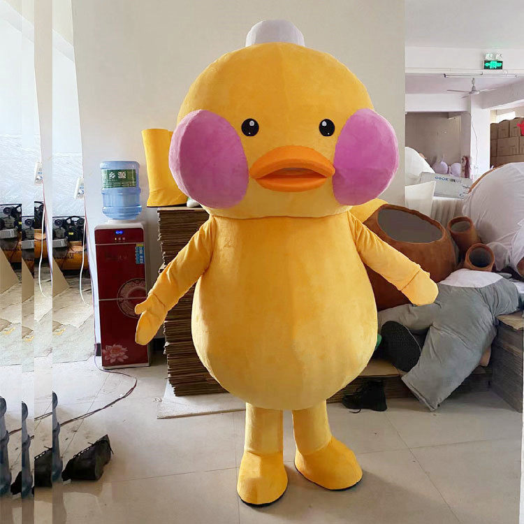 玻璃酸网红鸭卡通人偶服装可爱鸭子卡通玩偶服装小鸭子公仔服道具