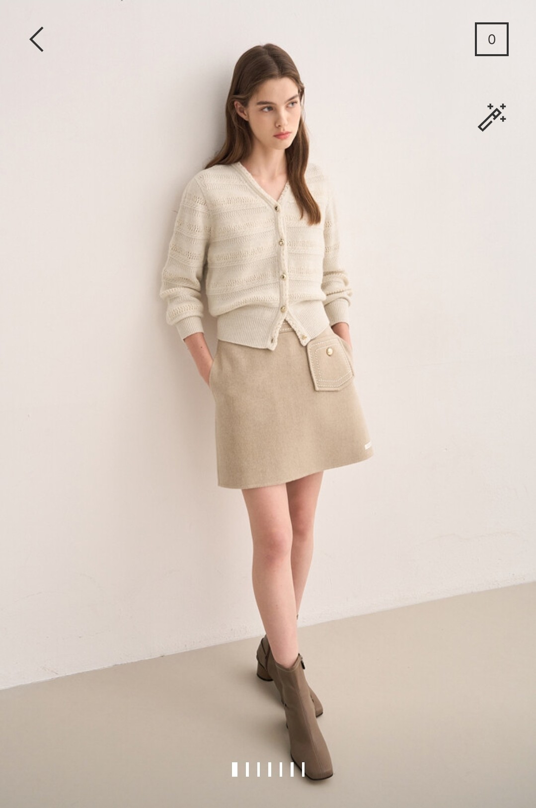 潮流直邮  韩国sjsj 正品 24秋冬  甜美针织开衫  SJ2EAKCD968W