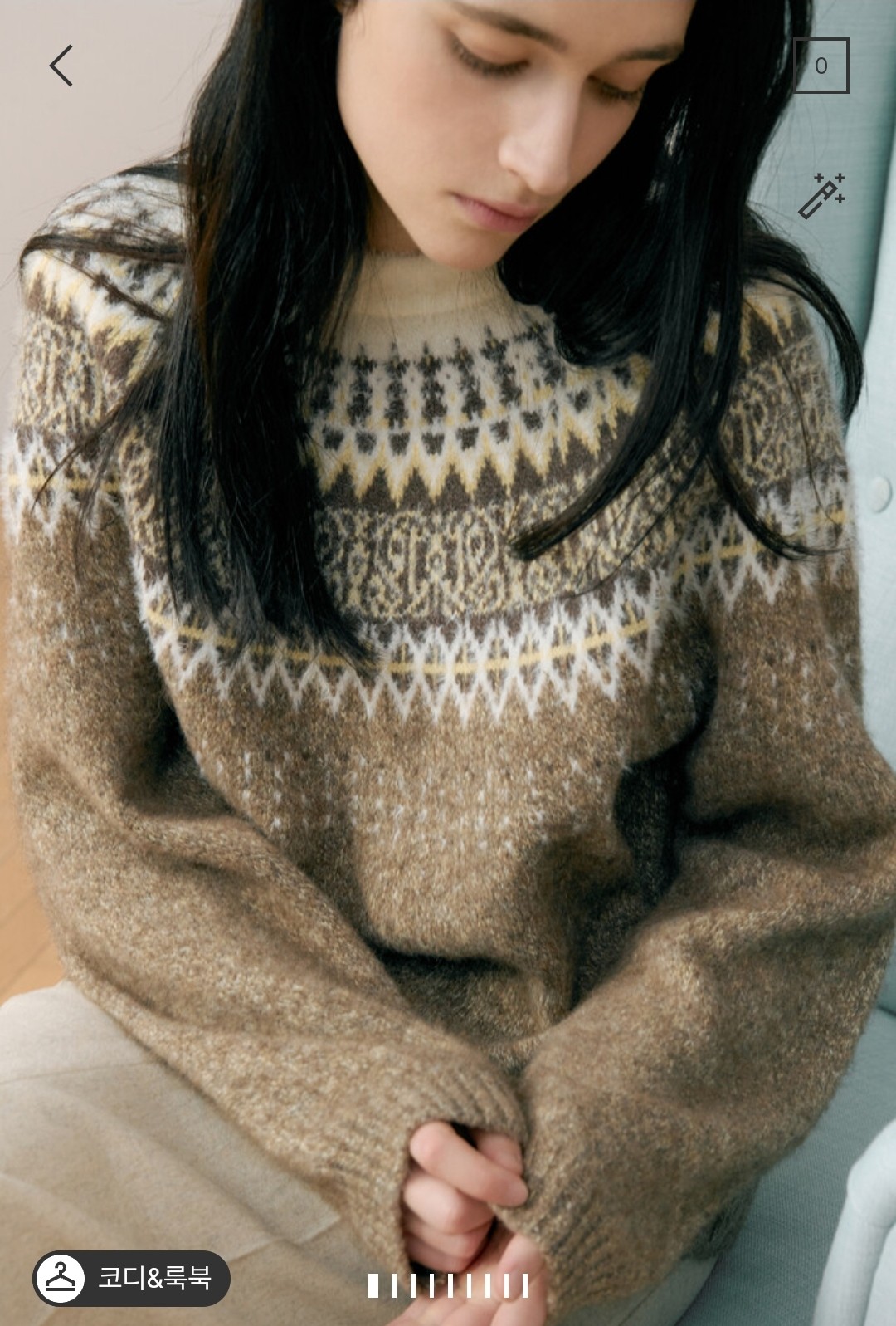 潮流直邮 韩国SJSJ正品 24冬 圆领提花针织衫SJ2EBKTO869W