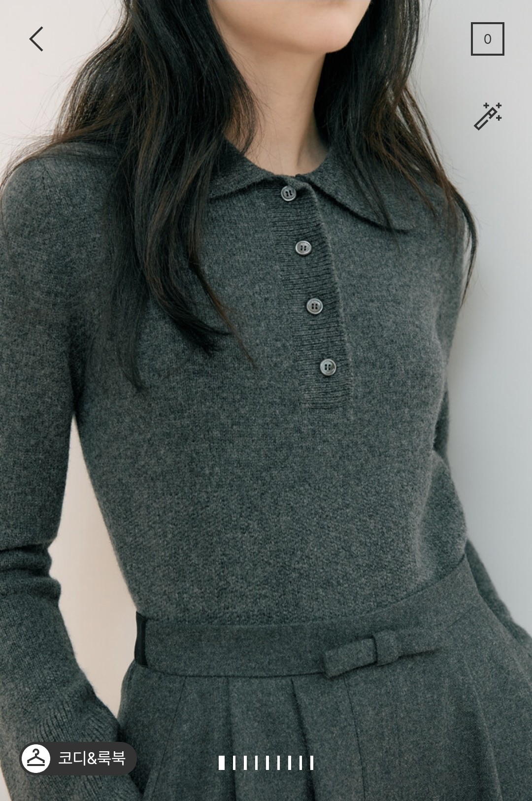 潮流直邮 韩国SJSJ正品 24冬 时尚翻领羊绒针织衫SJ2EB-KTO868W