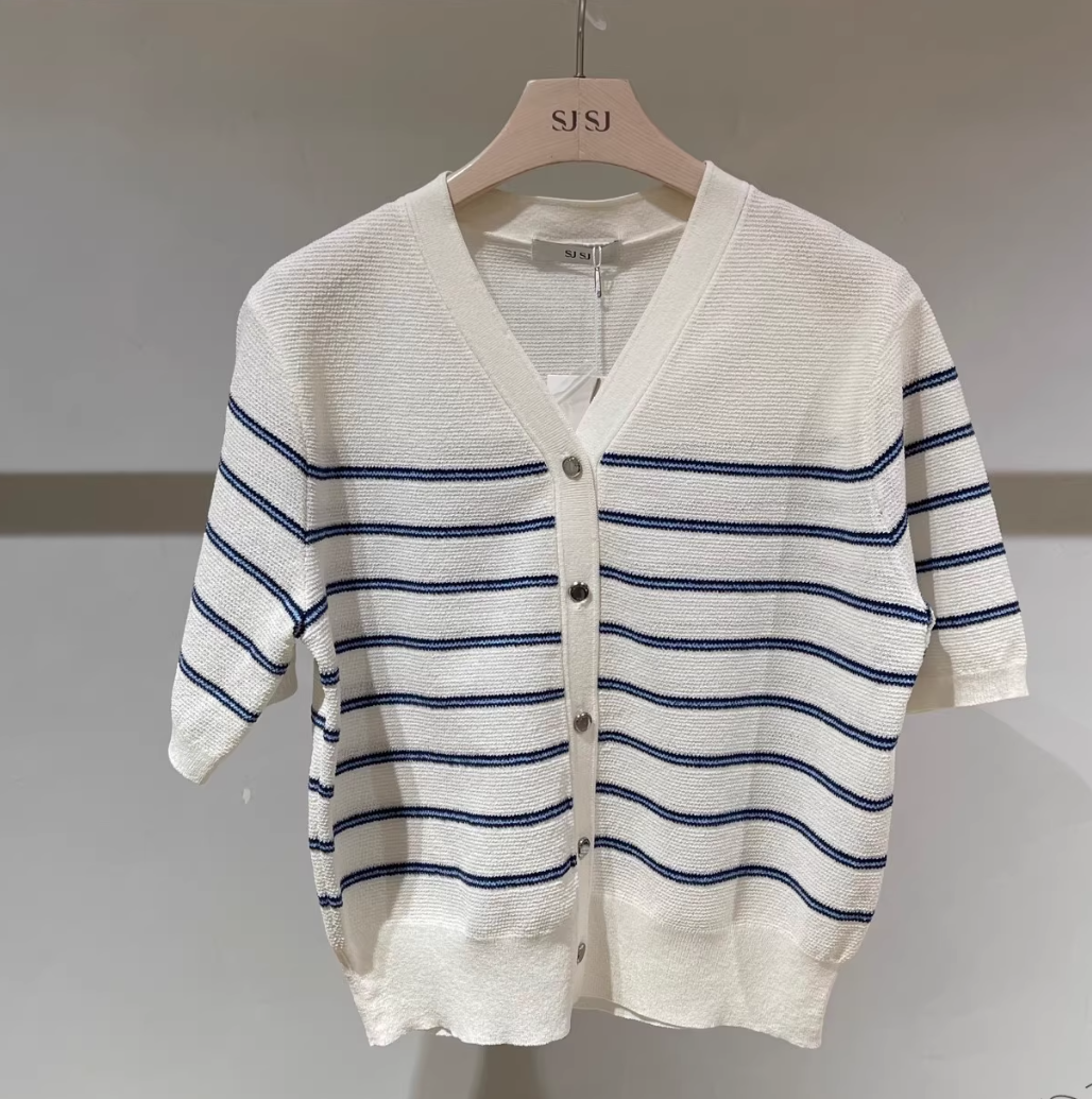 潮流直邮 韩国SJSJ专柜代购 25夏 时尚针织开衫SJ2F3KCD637WP