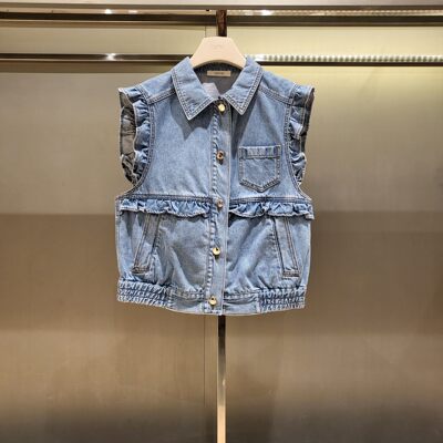 潮流直邮 韩国O'2nd 奥蔻  26春  可爱牛仔马甲O22G1NVT968W