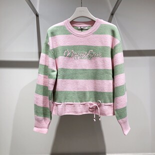 韩国代购 2ND 24春 时尚 O22E0KTOV20W 潮流直邮 条纹针织衫