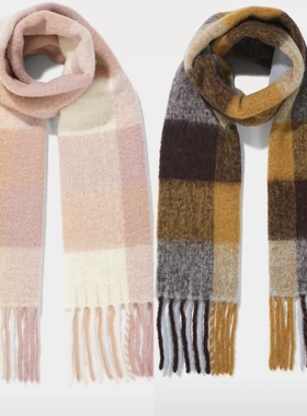 潮流直邮 韩国SJSJ 正品 24冬 流苏羊绒围巾SJ2E9AMF295WS