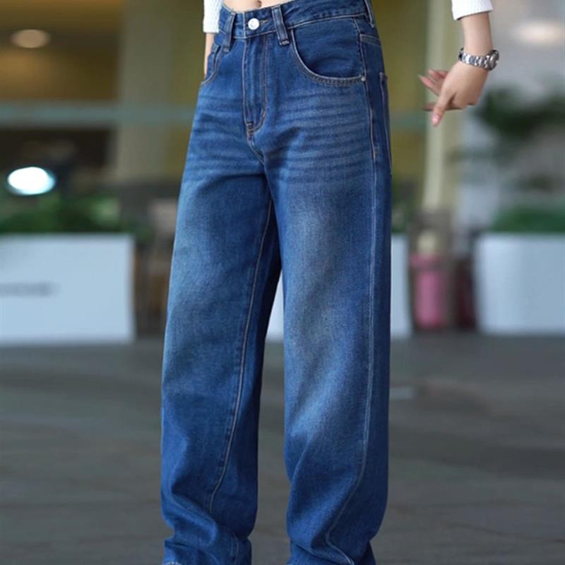 2025新款爆款牛仔裤男士潮牌百搭宽松阔腿男裤子时尚简约痞帅长裤