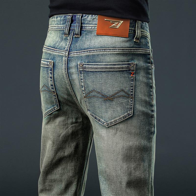 2025秋季高品质男士牛仔裤新款修身直筒轻奢商务休闲百搭舒适长裤