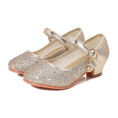 小女孩学生儿童演出比赛走秀礼服童鞋 春秋季 女童高跟鞋 儿童表演鞋