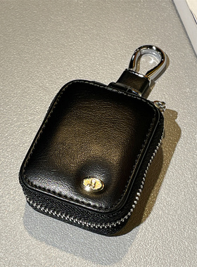 高档黑色皮质适用AirPods1/2/3/4/5代苹果无线蓝牙耳机袋AirPods pro2高级感AirPods4代苹果arPods pro3新