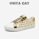 潮鞋 OSITA 金色板鞋 男高端轻奢真皮休闲鞋 CAT欧洲站男鞋 2025新款