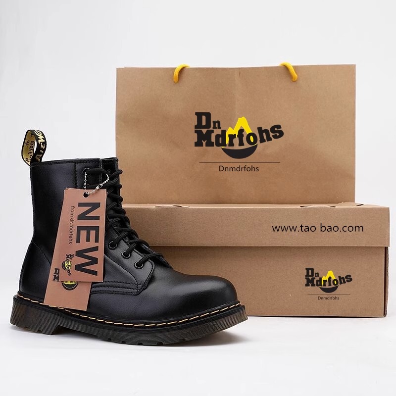 疯家定制 8孔1460中帮马丁靴男短靴女真皮工装鞋机车靴子工装靴子