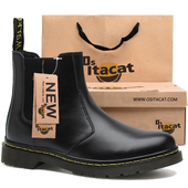 冬季 OSITA CAT切尔西靴男士 马丁靴英伦风真皮百搭中帮短靴男子潮