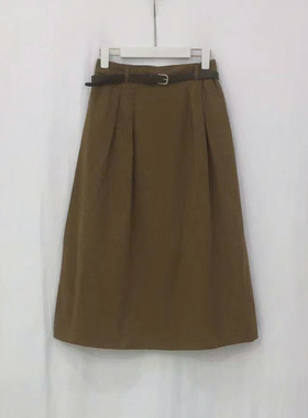 秋季新款原创设计纯棉磨毛半身裙半裙休闲文艺A字裙子56089