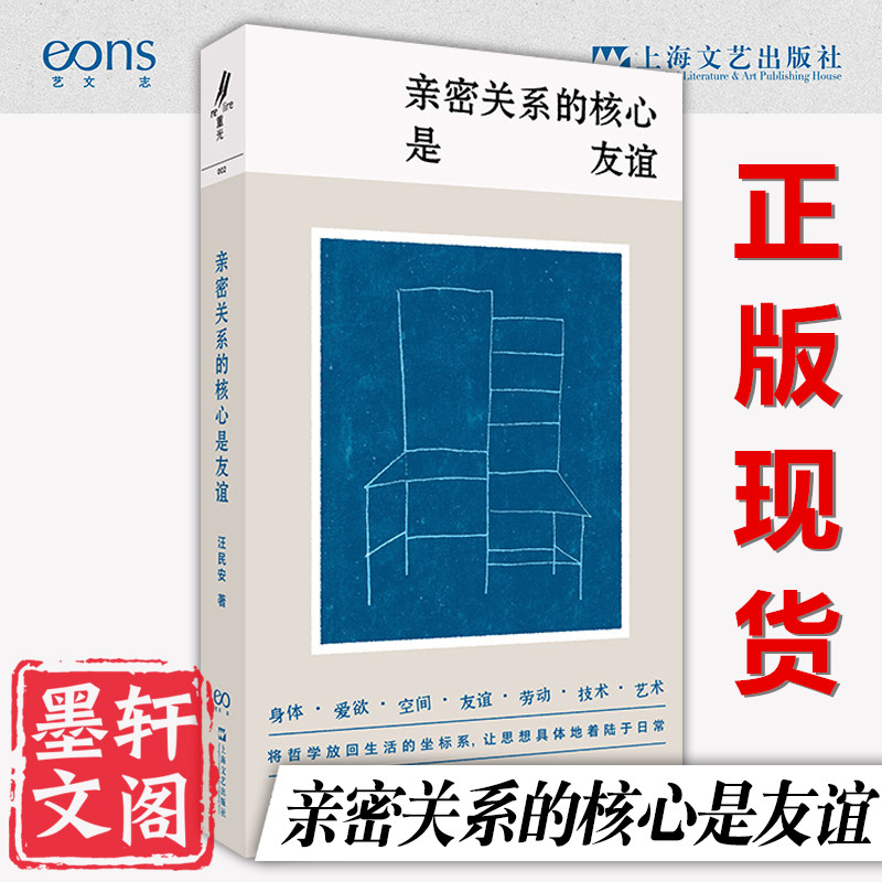 现货正版书  亲密关系的核心是友谊 汪民安著 上海文艺出版社  出品方: 重光relire / 艺文志eons 书籍/杂志/报纸 现代/当代文学 原图主图