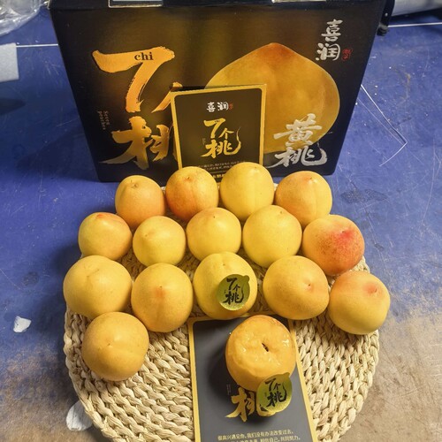 喜润7个桃黄桃礼盒树上熟软桃爆
