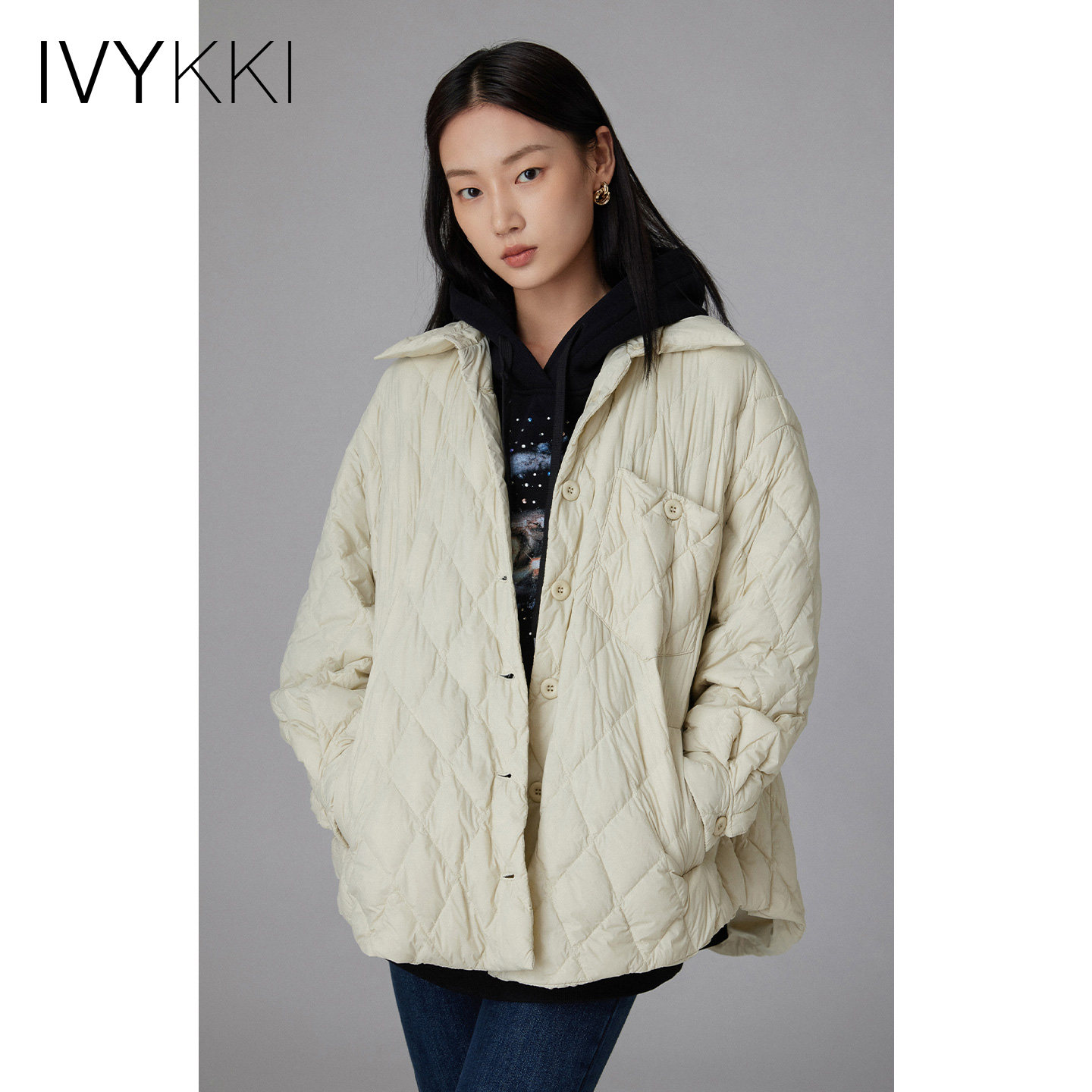 IVYKKI艾维时尚羽绒服女气质百搭宽松轻薄短款外套2025年冬季新款,女装/女士精品,羽绒服,淘宝优惠券,粉丝福利购,淘宝优惠卷
