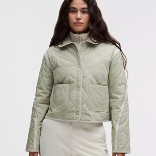 lululemon露露乐蒙 波浪纹防泼水防风隔热保温短款休闲夹克外套
