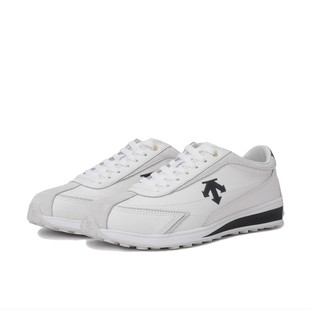 保税直发迪桑特DESCENTE SQ123LCR11 皮质防滑耐磨低帮白黑休闲鞋