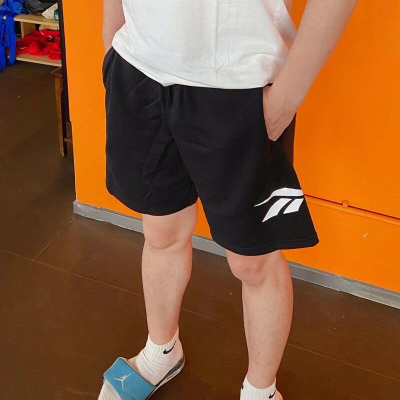 REEBOK 锐步男子休闲健身户外运动LOGO五分短裤 GV5517 5518