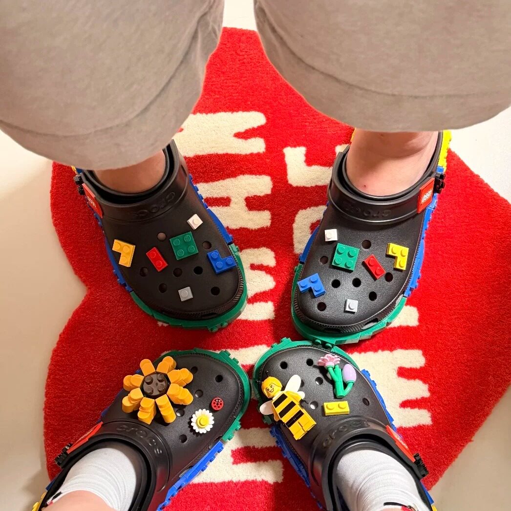 Crocs卡骆驰 × LEGO/乐高联名 复古圆头厚底拖鞋洞洞鞋212388
