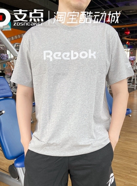锐步REEBOK大logo羚羊夏季运动透气短袖T恤男女短裤GR8482 GV5518