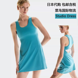On昂跑Studio Dress柔软舒适透气内衬镂空户外运动无袖连衣裙