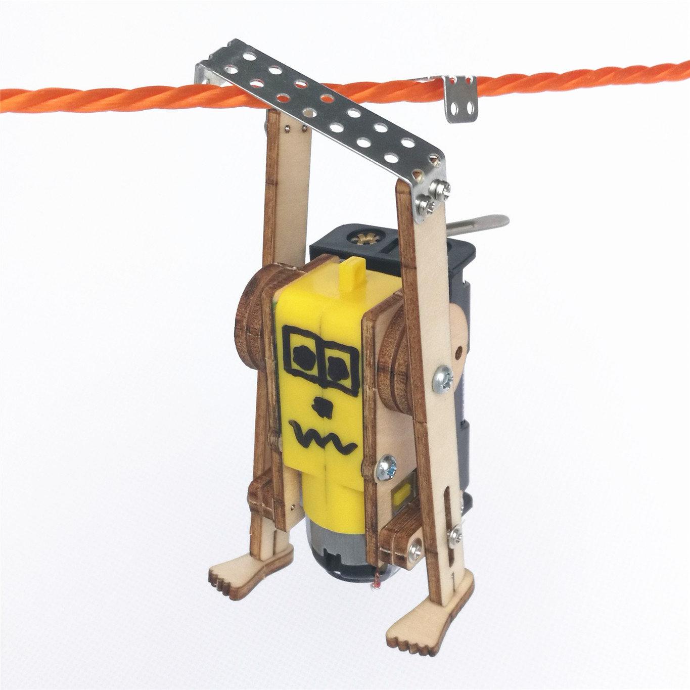 爬绳机器人科技小制作小发明学生diy材料电动机器人制作模型玩具