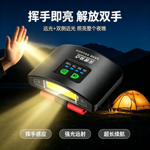 尖峰顶点HT50感应夹帽灯头灯