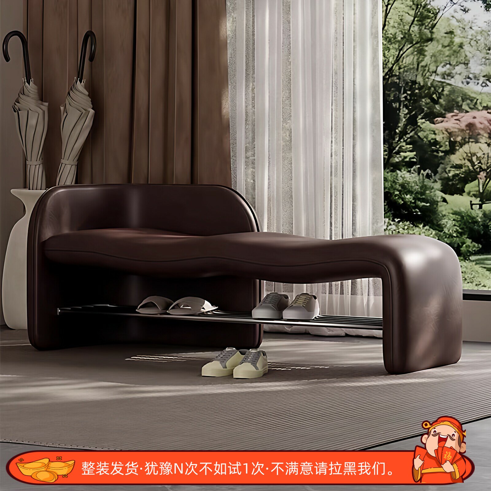 换鞋凳家用门口穿鞋凳入户凳设计师衣帽间沙发凳靠墙长条凳床尾凳