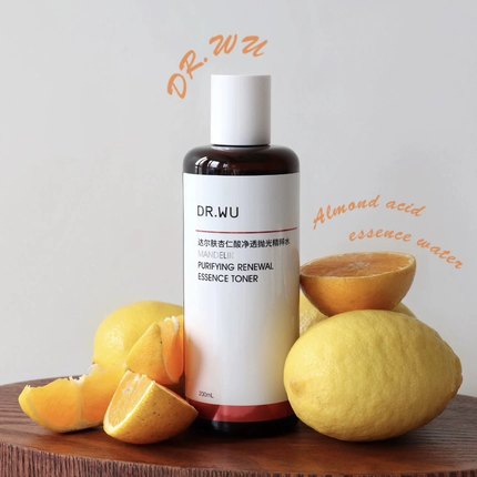 越擦越滑溜！DR.WU达尔肤杏仁酸净透抛光水精粹水 控油改善闭口