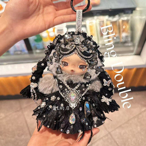 sp星期三改娃个性水钻娃毛绒公仔挂件包包挂件车挂件