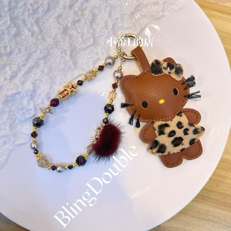 醒狮暴富豹纹kitt手机链手机挂件包包挂件钥匙扣创意个性创意,服饰配件/皮带/帽子/围巾,钥匙扣,淘宝优惠券,粉丝福利购,淘宝优惠卷