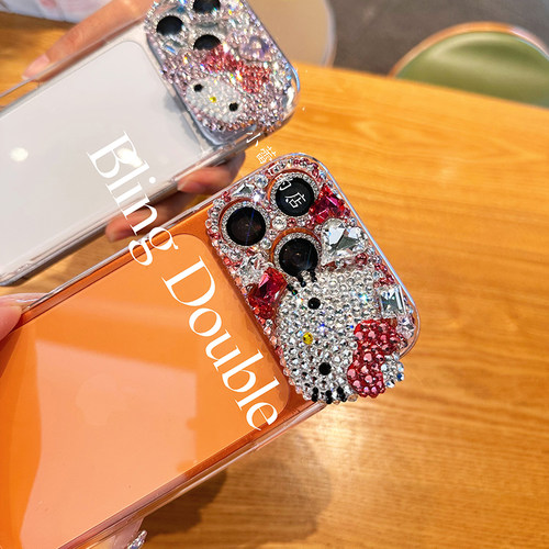 美乐蒂kitty镜头满钻手机壳透明壳适用16pro苹果17promax华为mate
