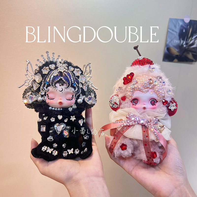 SKULLPANDa不眠剧场SP三代水钻毛绒挂件挂饰包挂车挂