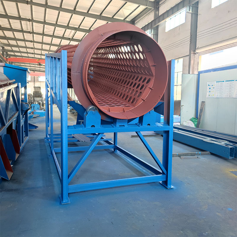 大型六角冲孔滚筒筛石机无轴圆桶滚动筛土筛沙输送一体机厂家小型