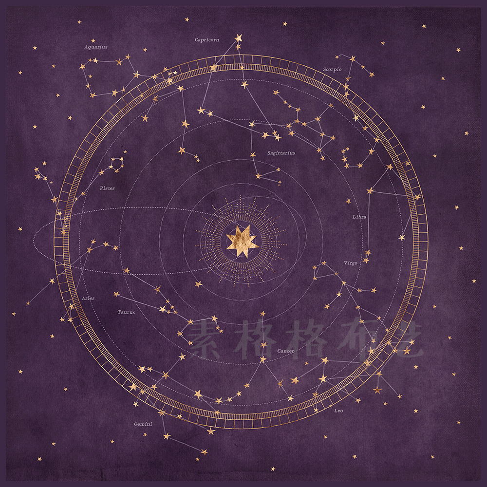 神秘云雾紫星座塔罗牌桌布luo塔罗卡牌塔luo牌 罗牌推牌布拍照垫