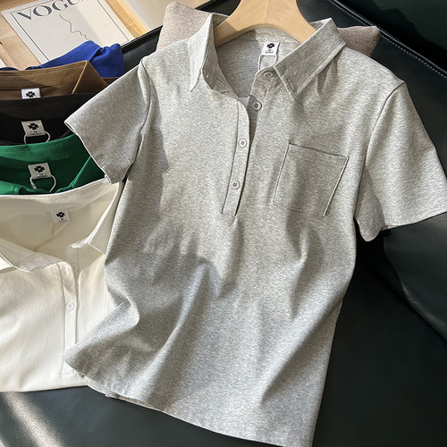 纯棉好品质/翻领短袖POLO衫女夏
