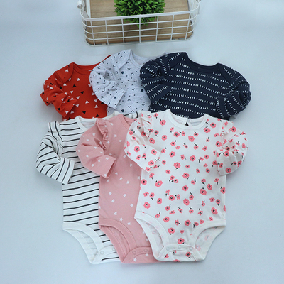 婴幼儿纯棉三角哈衣爬服春秋季