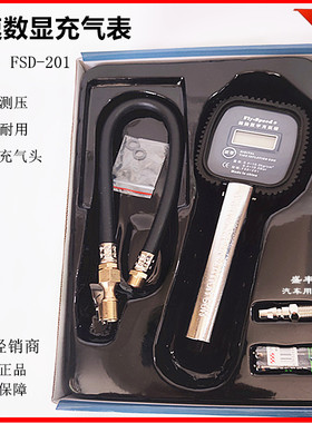 风速FSD201数显充气表胎压表管子气压真空胎打气表轮胎数字充气枪