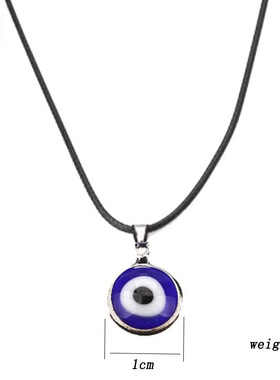 亚马逊热销1cm蓝色恶魔之眼皮绳